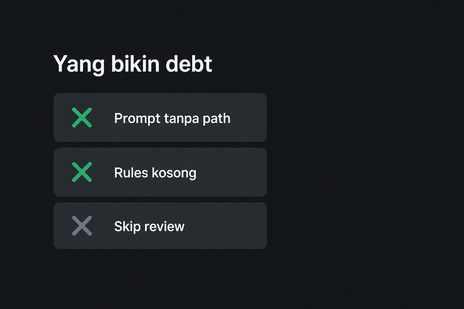 Yang bikin debt