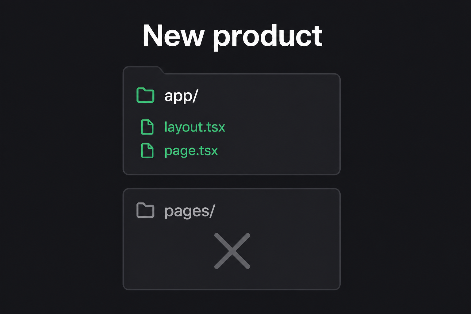 New product starts in app, not pages