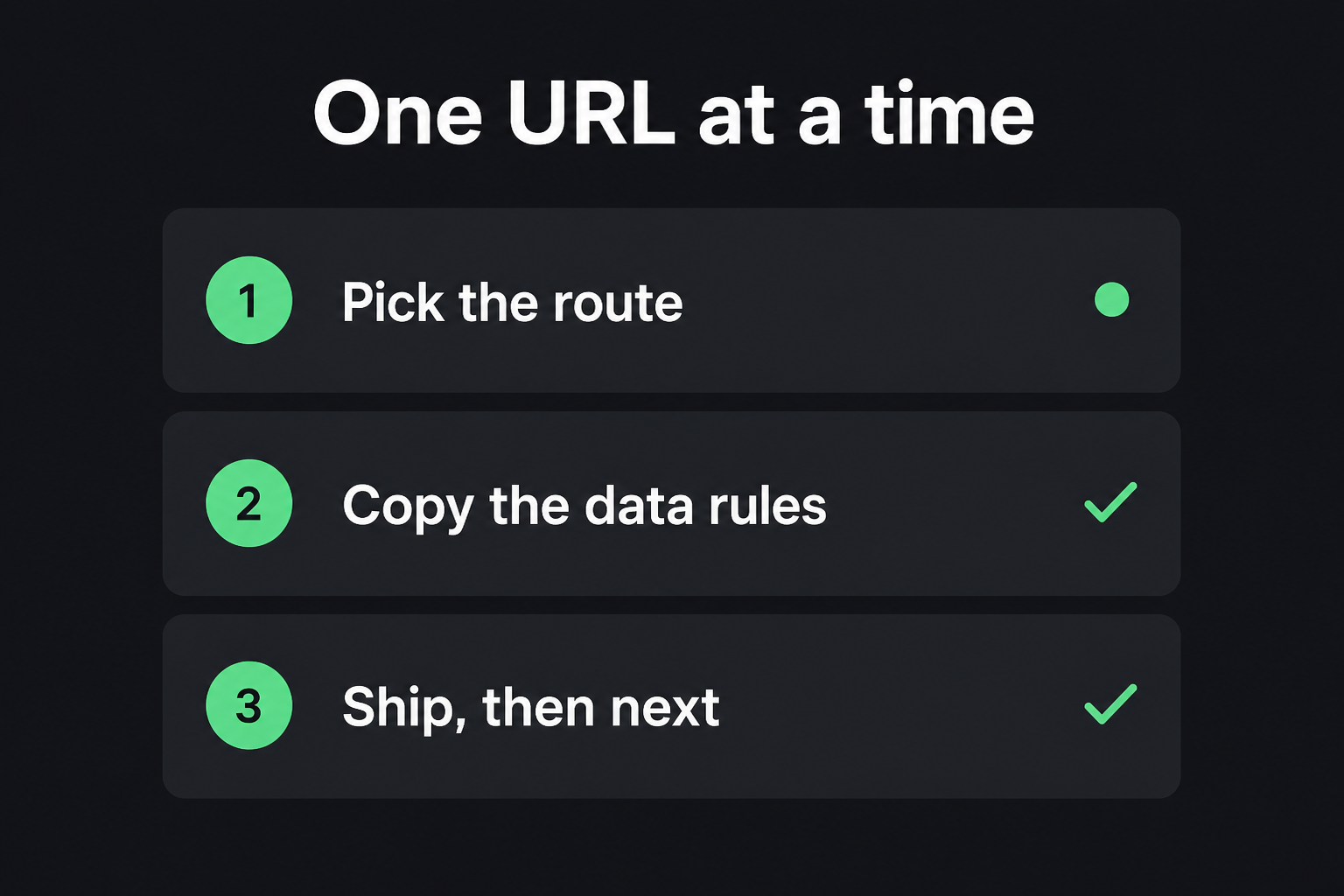 One URL at a time