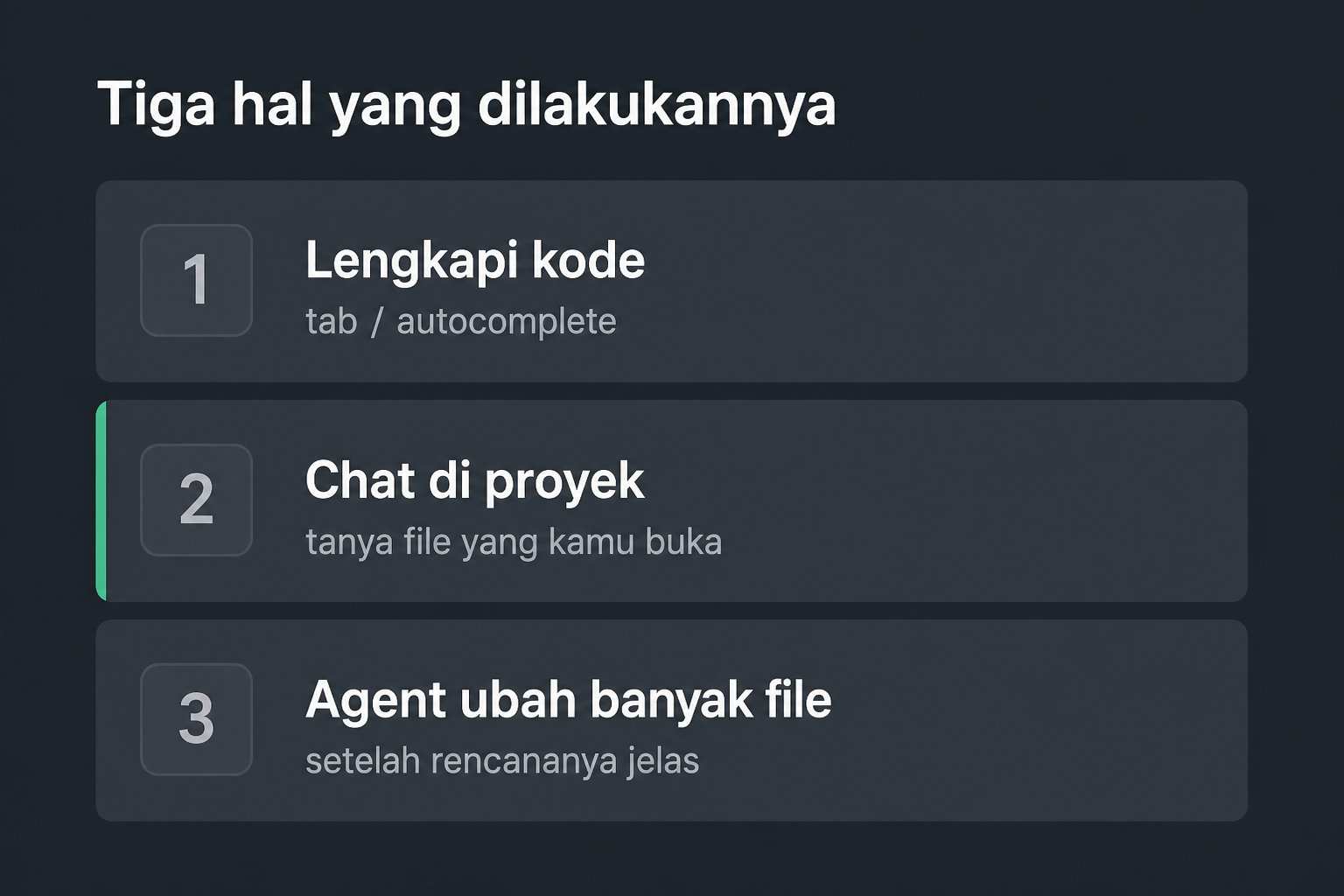 Tiga hal yang dilakukan Cursor AI