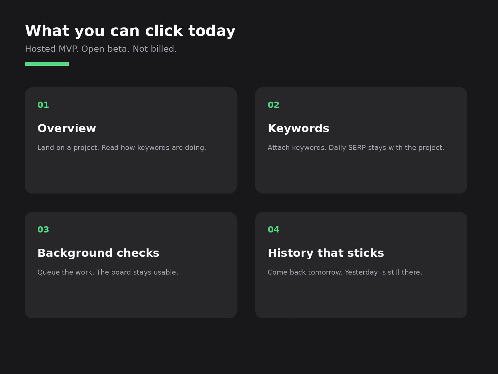 What you can click today