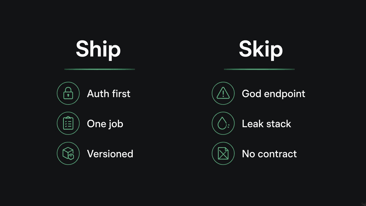 Ship vs skip for a PHP API